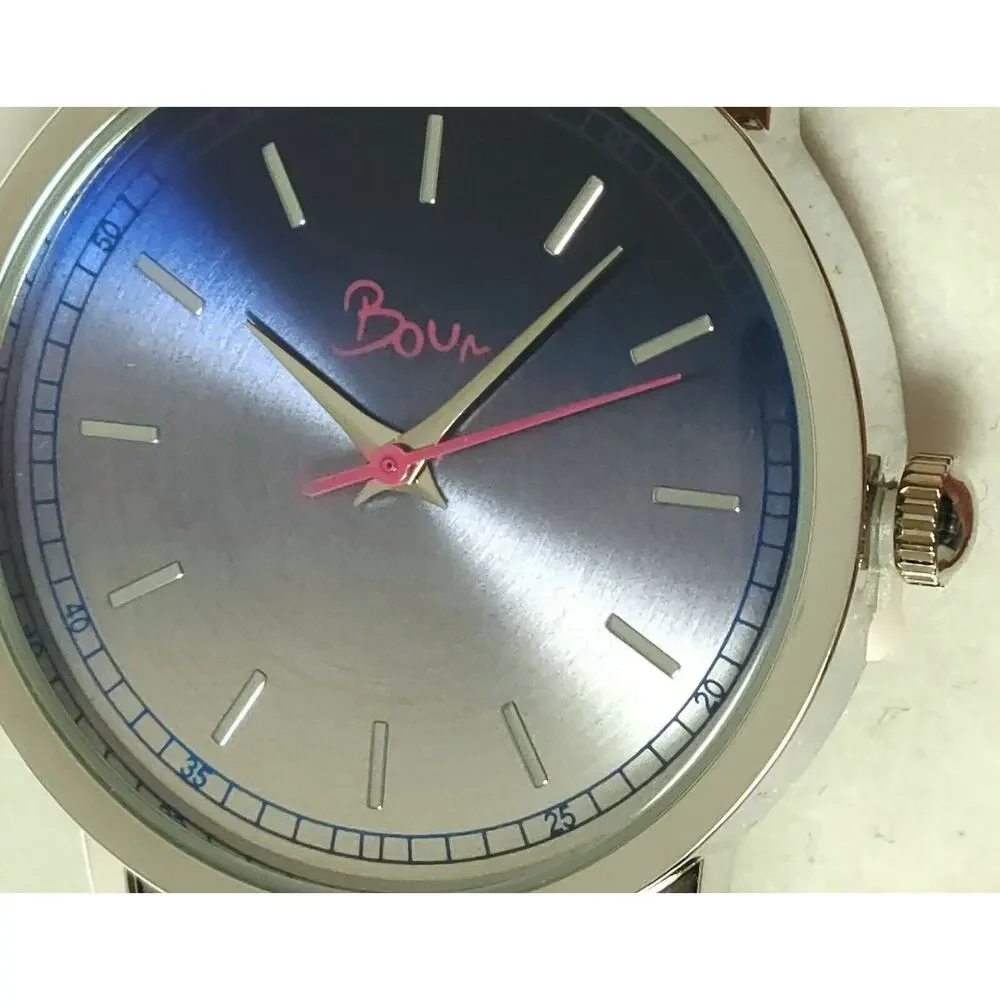 Boum Ombre Women's Blue Wrist Watch Leather Band, New in Box